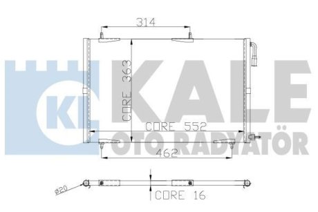 Радіатор кондиціонера Kale 248300