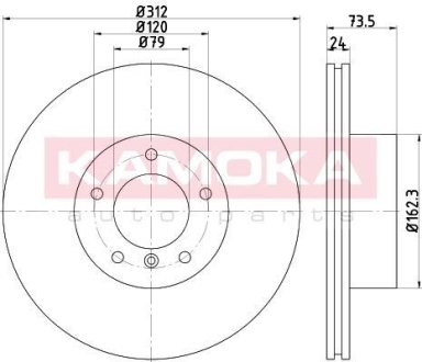 Гальмівний диск KAMOKA 1031024