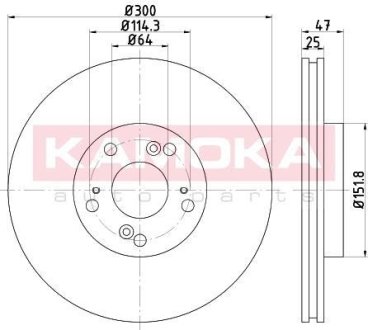 Гальмiвнi диски HONDA ACCORD VII 03- KAMOKA 1031127