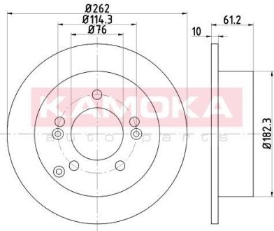 Гальмiвнi диски HYUNDAI SONATA 05-/TUCSON 04-/KIA MAGENTIS 04-/SPORTAGE 05- KAMOKA 103162