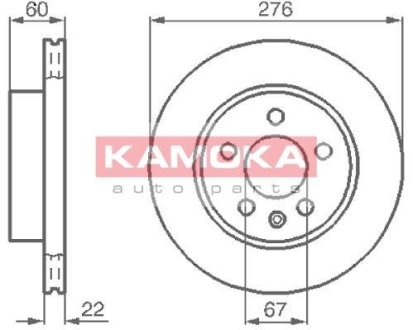 Гальмівний диск KAMOKA 1031720