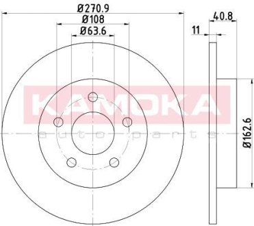 Диск гальмівний TY£ FORD FOCUS III 11- KAMOKA 103183