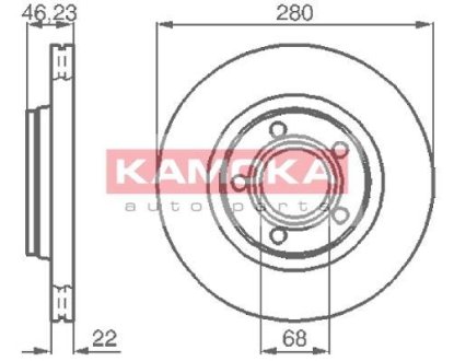 Гальмівний диск KAMOKA 1032006