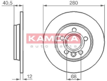 Гальмівний диск KAMOKA 1032024