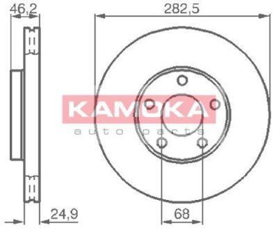 Гальмівний диск KAMOKA 1032028