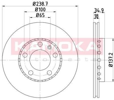 Гальмiвнi диски KAMOKA 103205