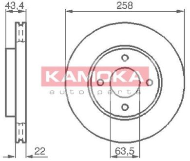 Гальмівний диск KAMOKA 1032144