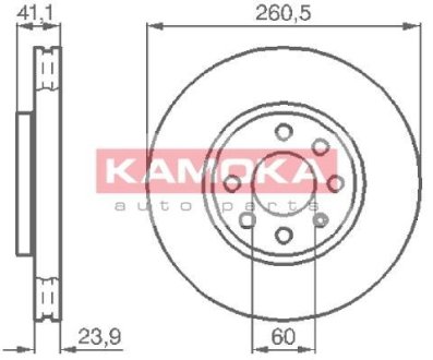 Гальмівний диск KAMOKA 1032262