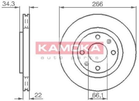 Гальмівний диск KAMOKA 1032280