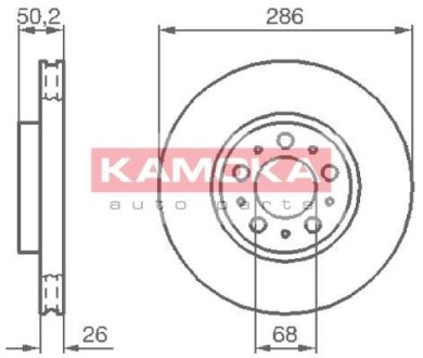 Гальмівний диск KAMOKA 1032326