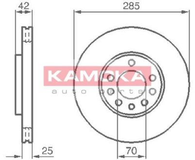 Гальмівний диск KAMOKA 1032382