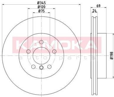 Гальмiвнi диски BMW 5 GT (F07) 09-/5 (F10/F11) 10-/6 10-/7 08- KAMOKA 103248