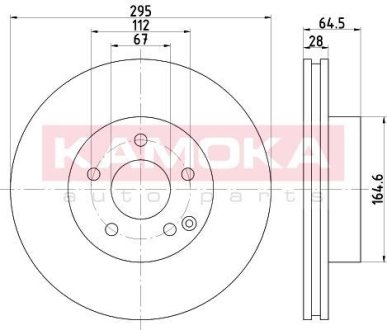 Гальмiвнi диски MERCEDES KLASA C (W204) 07-/KLASA E (W212) 09- KAMOKA 103271