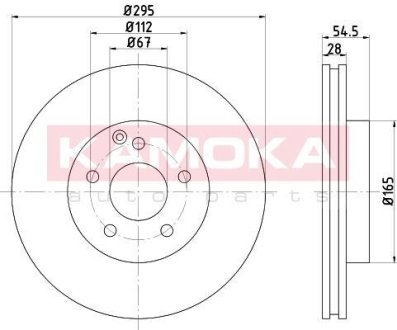 Гальмiвнi диски MERCEDES KLASA E (W211) 02-08 KAMOKA 103278