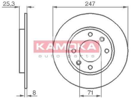 Гальмівний диск KAMOKA 103488