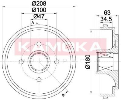 Гальмівний барабан KAMOKA 104046