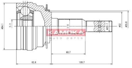 Шарнірний набір, привідний вал KAMOKA 6610