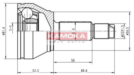 Шарнірний набір, привідний вал KAMOKA 6708