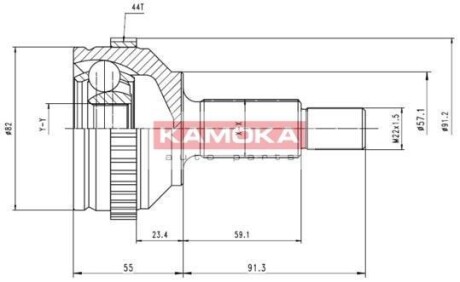 Шарнірний набір, привідний вал KAMOKA 6714