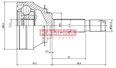 Шарнірний набір, привідний вал KAMOKA 7002