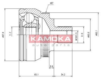 Шарнірний набір, привідний вал KAMOKA 7050