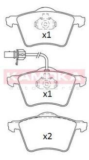 Гальмiвнi колодки дисковi переднiй мiст FORD GALAXY 95-/SEAT ALHAMBRA 95-/VW SHARAN 95- KAMOKA JQ101165