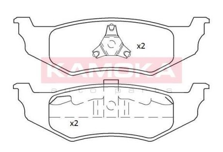 Гальмiвнi колодки дисковi CHRYSLER NEON 97-06/PT CRUISER 01-10/SEBRING 01-07 KAMOKA JQ101192