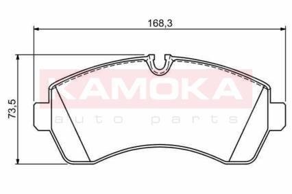 Гальмівні колодки, дискове гальмо (набір) KAMOKA JQ1012089