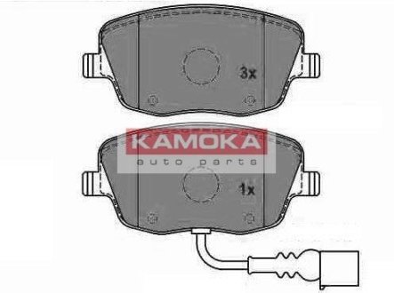 Гальмівні колодки, дискові (набір) KAMOKA JQ1013324