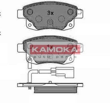 Гальмівні колодки, дискове гальмо (набір) KAMOKA JQ1013860