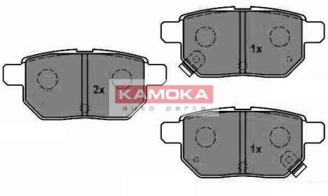 Гальмівні колодки, дискове гальмо (набір) KAMOKA JQ1018084