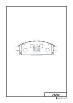 Гальмівні колодки, дискове гальмо (набір) KASHIYAMA D1260