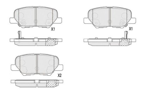 Комплект гальмівних колодок PARTS KAVO KBP-5551