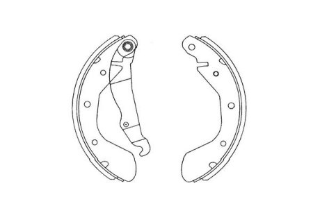 Комплект гальмівних колодок PARTS KAVO KBS-1403