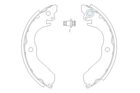 Колодки тормозные барабанные KAVO KBS-6411 (фото 1)