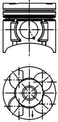 Поршень двигуна OPEL Z 17 DTH Ø79,5mm KOLBENSCHMIDT 40392620