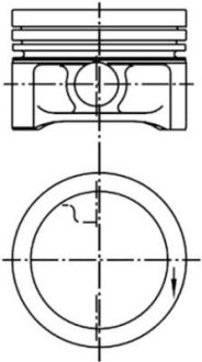 Поршень з кільцями SMART 63.75 M160 (KS) KOLBENSCHMIDT 99455610