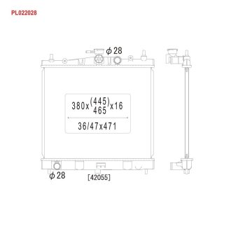 Радіатор двигуна двигателя KOYORAD PL022028