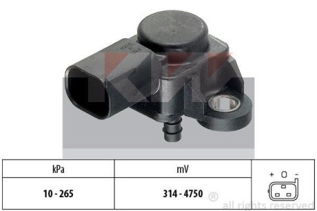 Датчик давления воздуха, высотный корректор. Датчик, давление во впускном газопроводе KW 493102