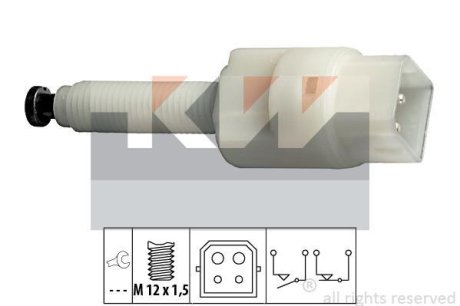 Вимикач ліхтаря сигналу гальма KW 510126