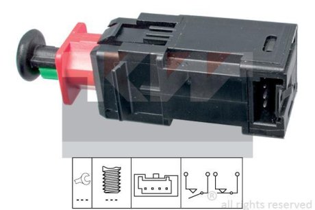 Вимикач ліхтаря сигналу гальма KW 510208 (фото 1)