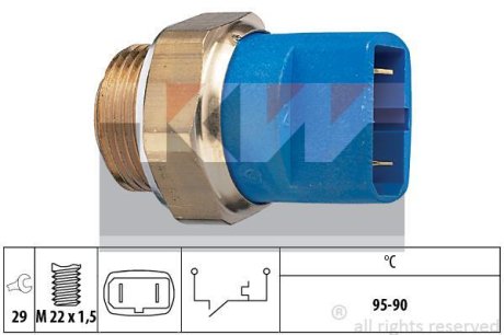 Термовимикач вентилятора радіатора KW 550032