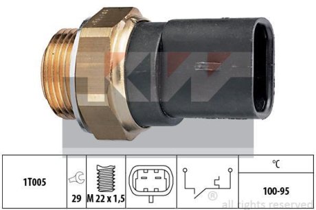 Термовимикач вентилятора радіатора KW 550117