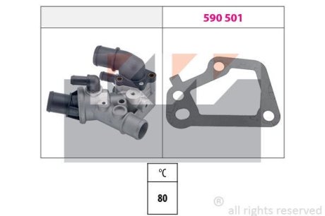 Термостат системи охолодження KW 580097