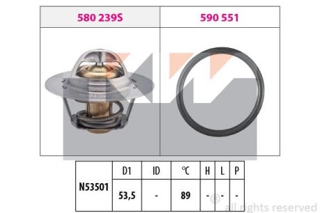 Термостат системи охолодження KW 580239