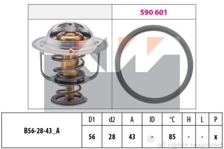 Термостат системи охолодження KW 580398