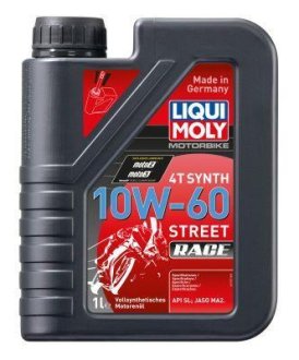 Олива для 4-ох тактних двигунів Racing Synth 4T 10W-60 1L LIQUI MOLY 1525