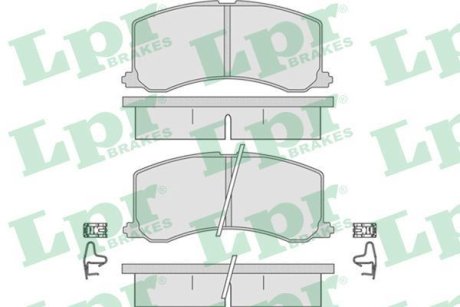 Гальмівні колодки, дискове гальмо (набір) LPR 05P665 (фото 1)