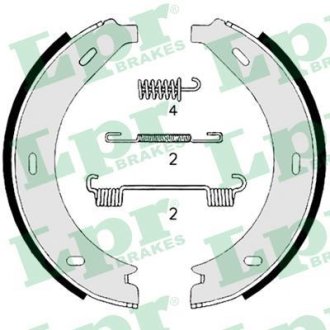 Гальмівні колодки ручного гальма LPR 08740