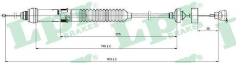 Трос зчеплення LPR C0018C